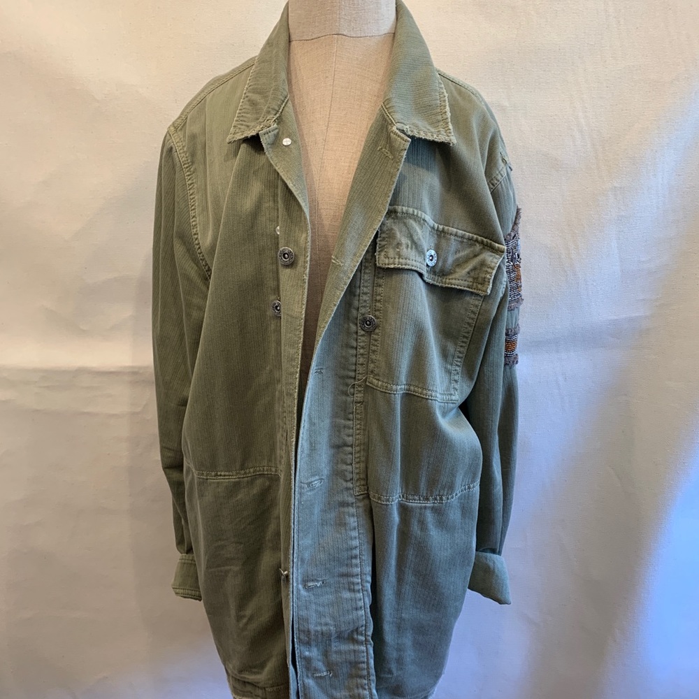 Free People army green lightweight top